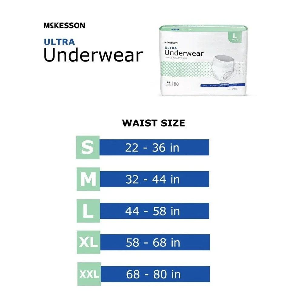 Adult Disposable Pull On Underwear Diapers XXL Heavy Absorbency 12 Ct